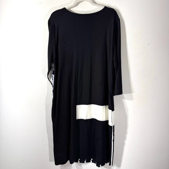 Fashion Concepts Knit Artsy Midi Dress black and white - Picture 7 of 10